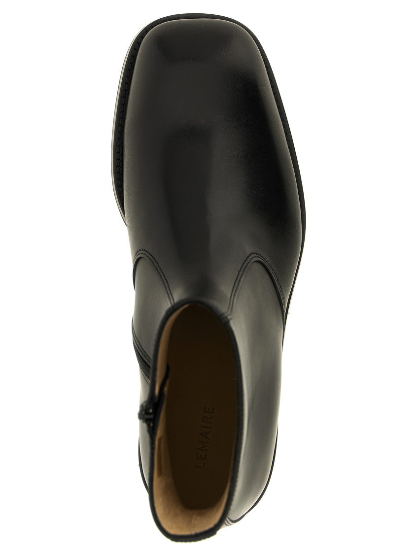 Black Zipper Ankle Boots 4