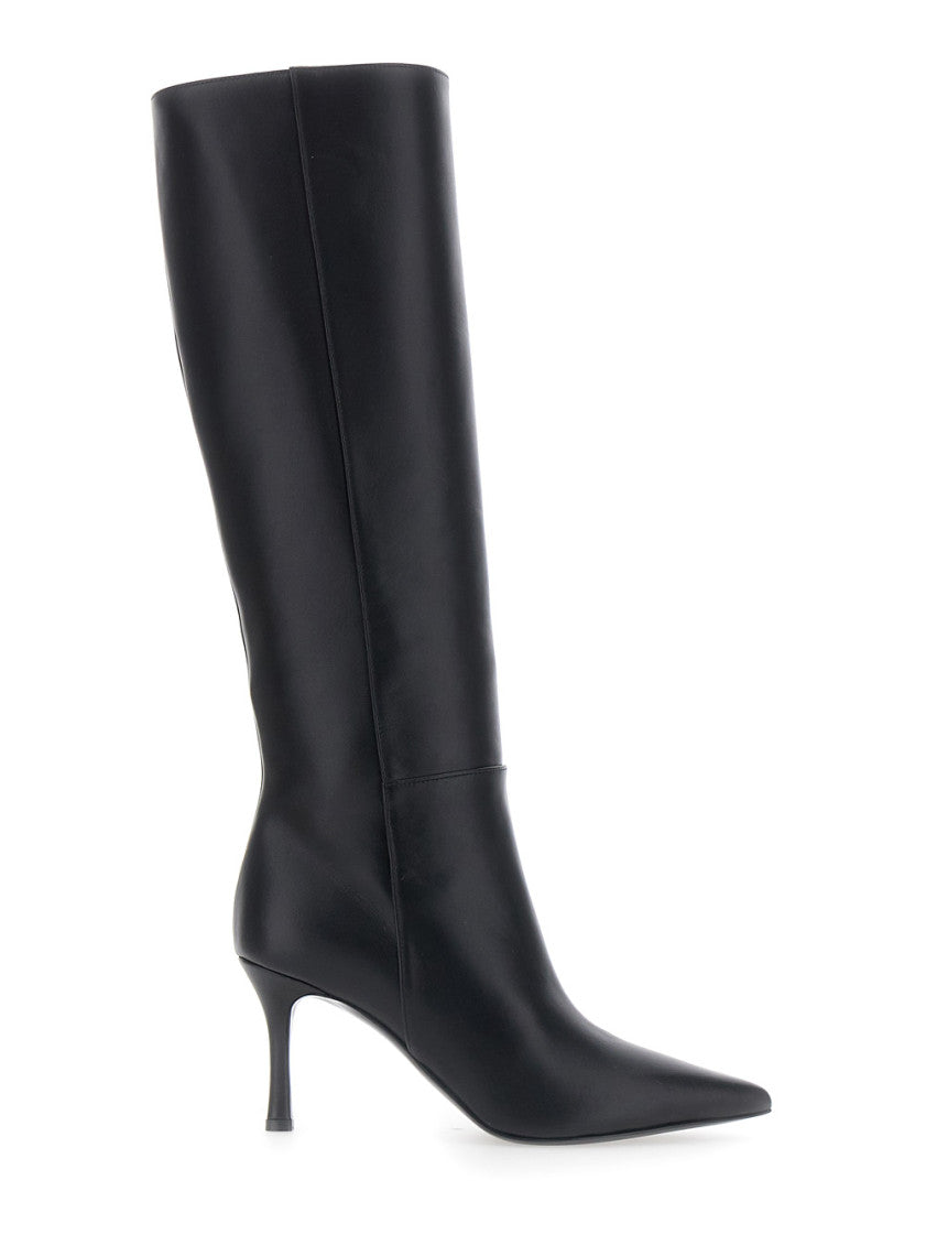 Black Knee-high Heeled Boots 2