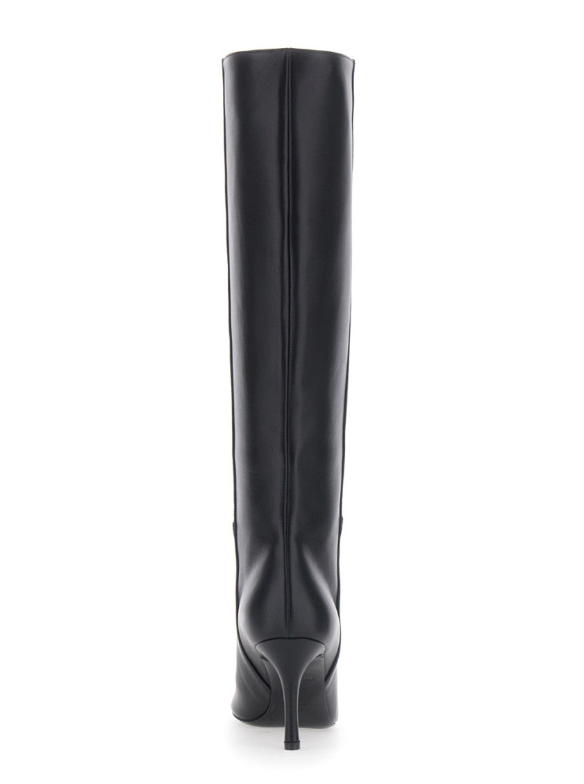 Black Knee-high Heeled Boots 4
