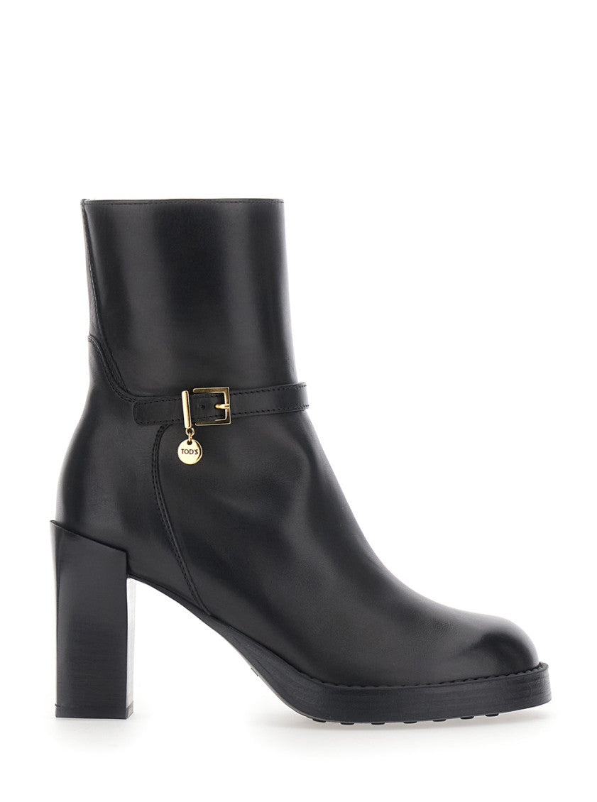 Black Leather Ankle Boots 1