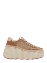 Beige Lace-up Sneakers 1