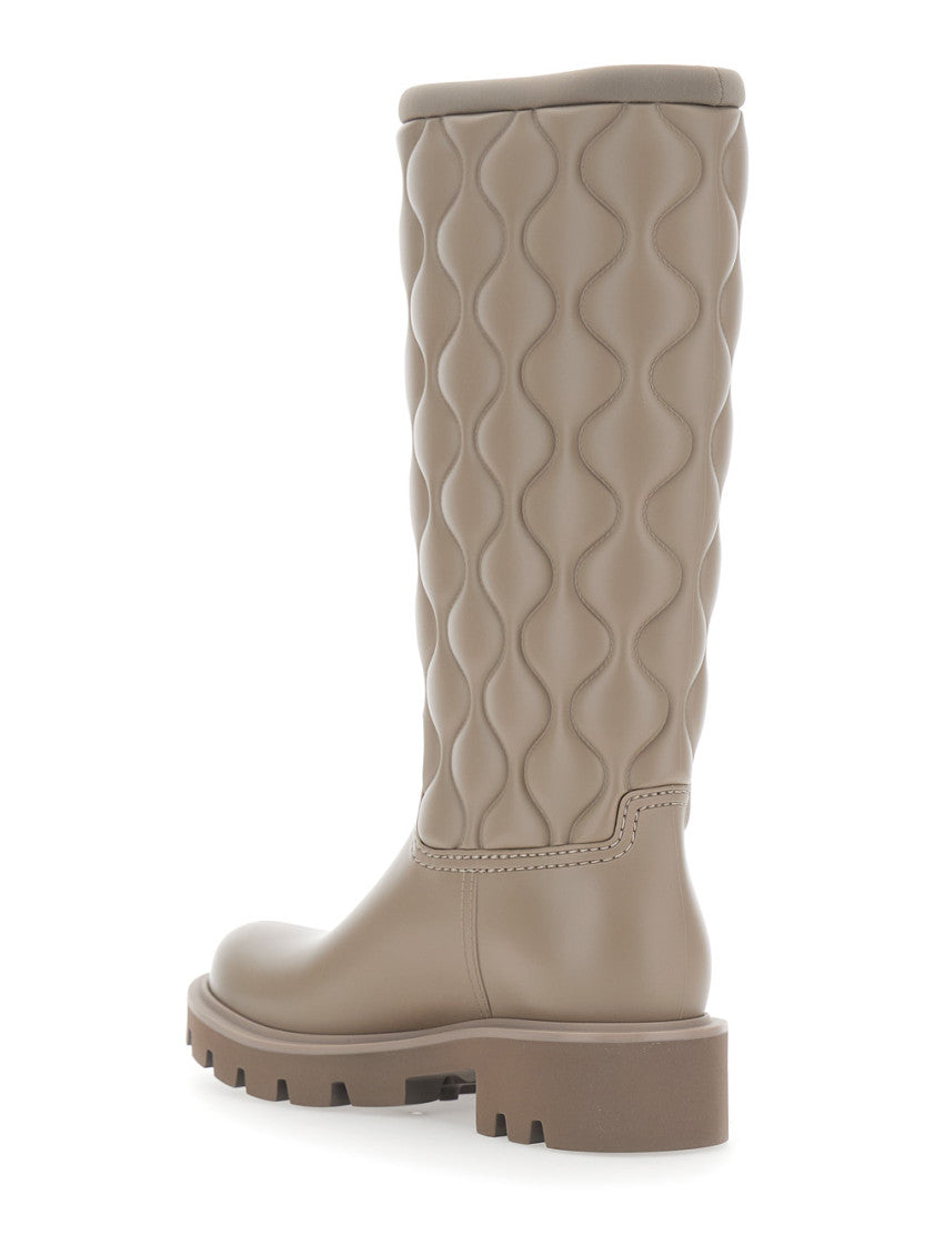 Beige Knee-High Boots 3