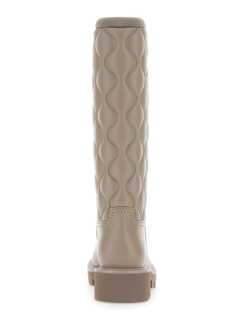Beige Knee-High Boots 4