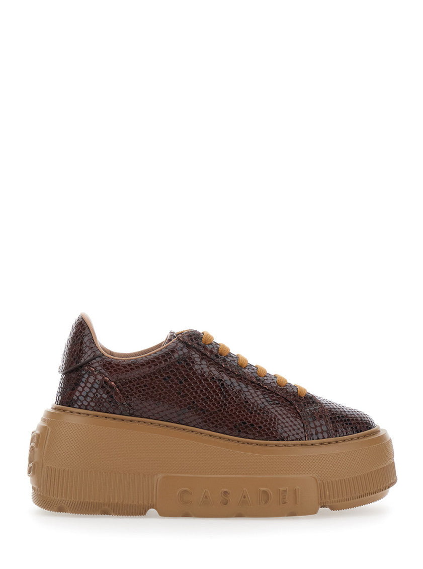 Brown Leather Sneakers 1