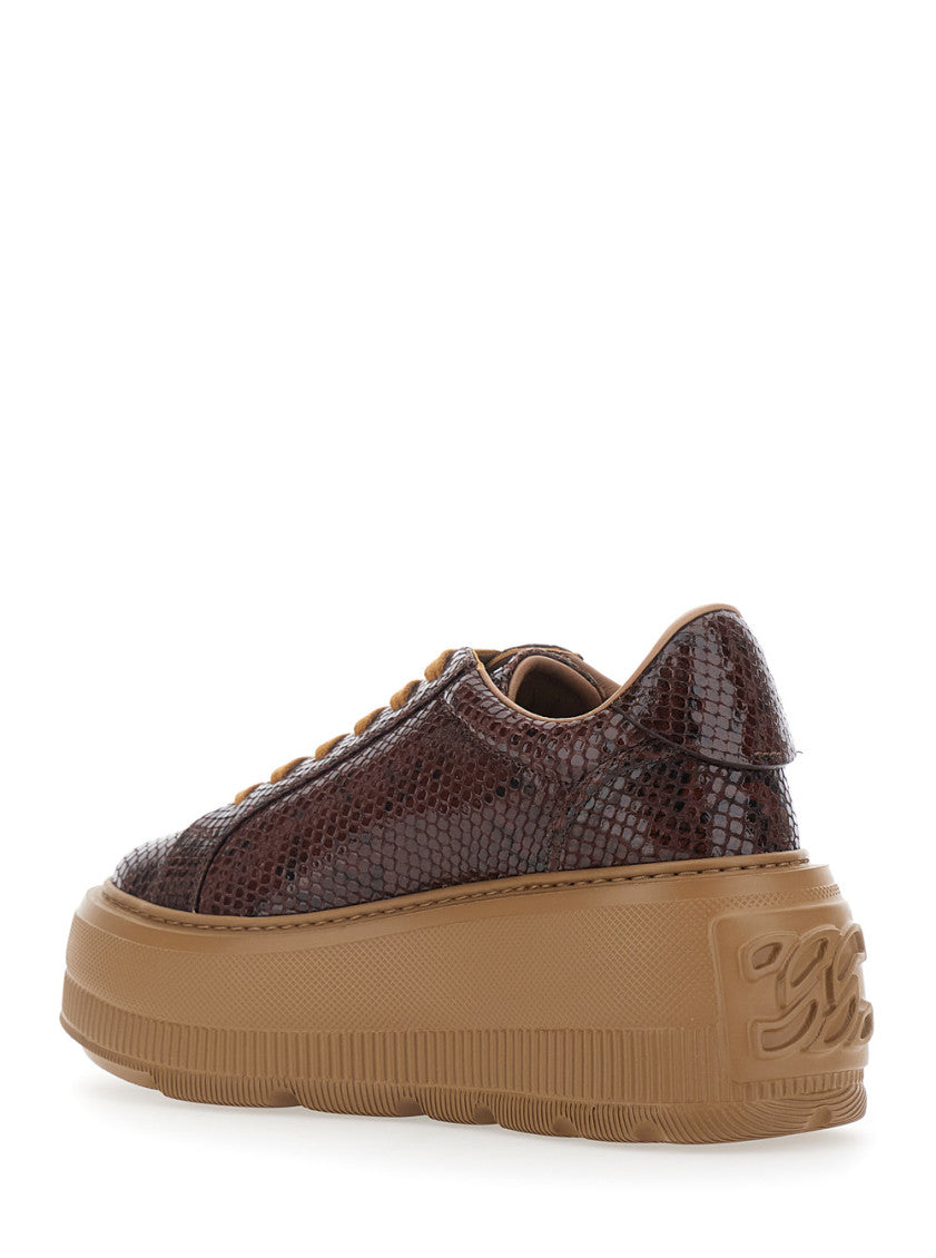 Brown Leather Sneakers 3