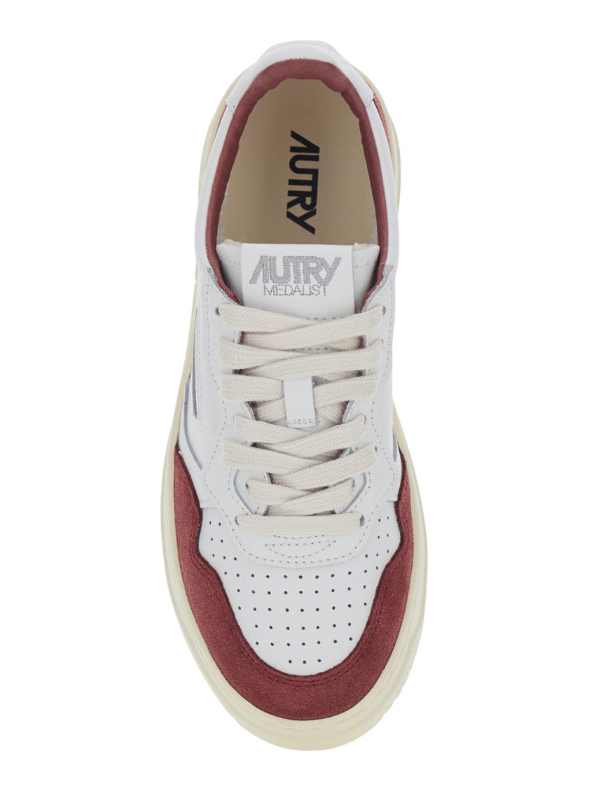 White Medalist Low-Top Sneakers 4