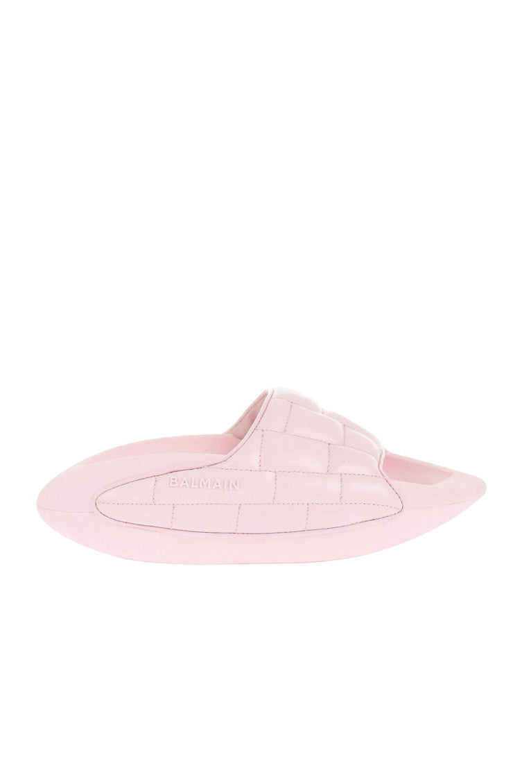 Pink Quilted Leather Sandals 1