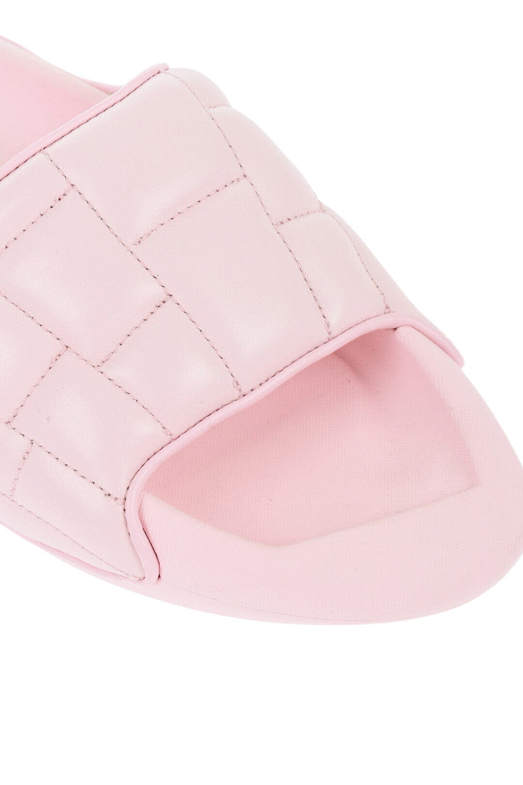 Pink Quilted Leather Sandals 2