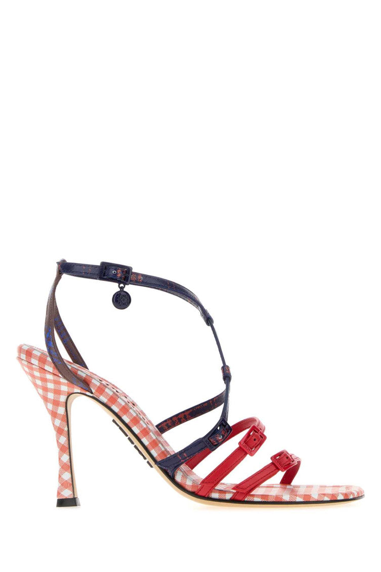 Multicolor Printed Leather Heels 2