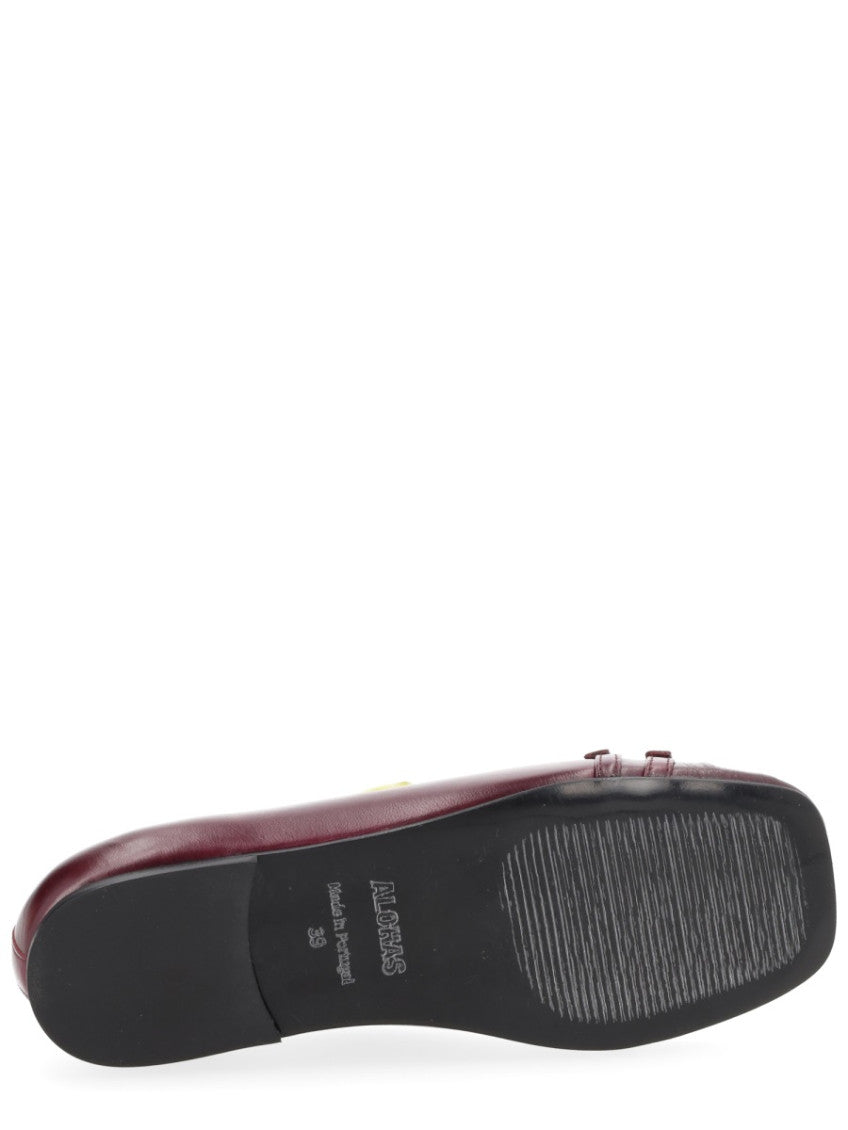 Burgundy Leather Ballet Flats 6