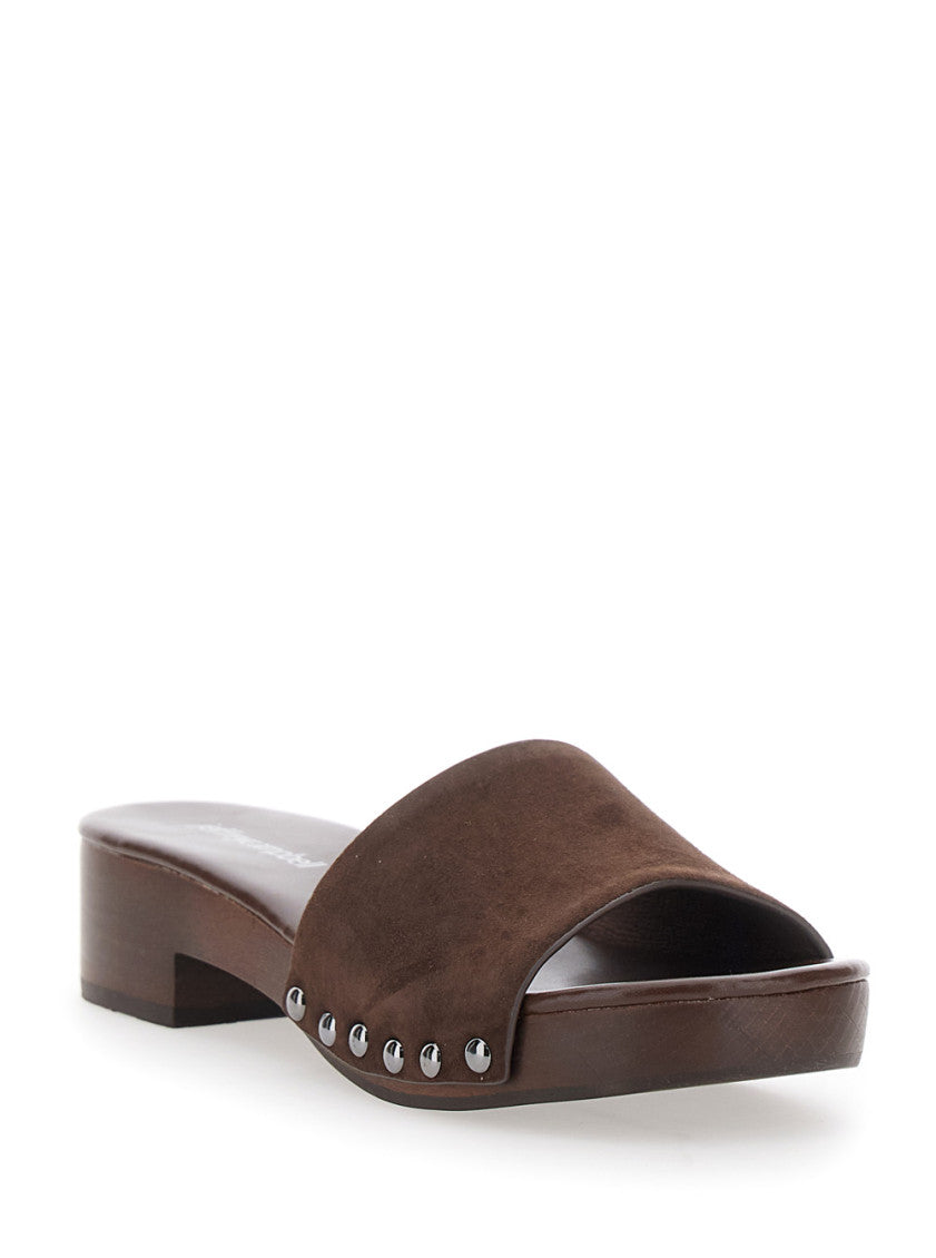 Brown Slip-on Sandals 2