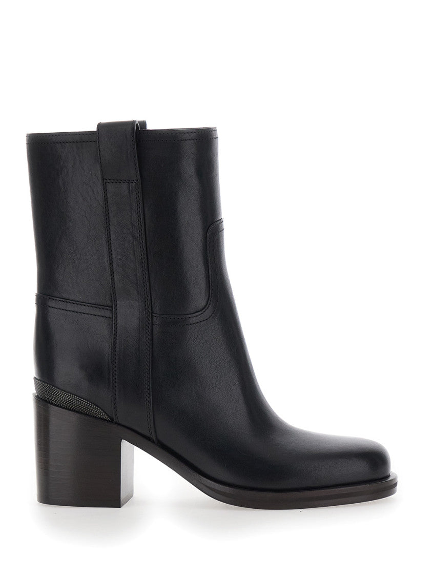 Black Leather Ankle Boots 1