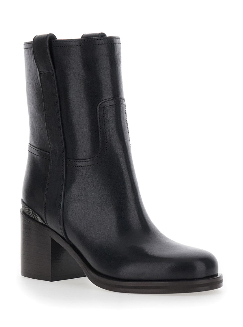 Black Leather Ankle Boots 2