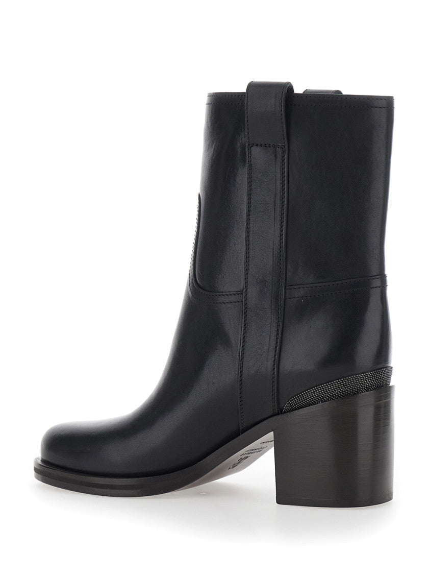 Black Leather Ankle Boots 3