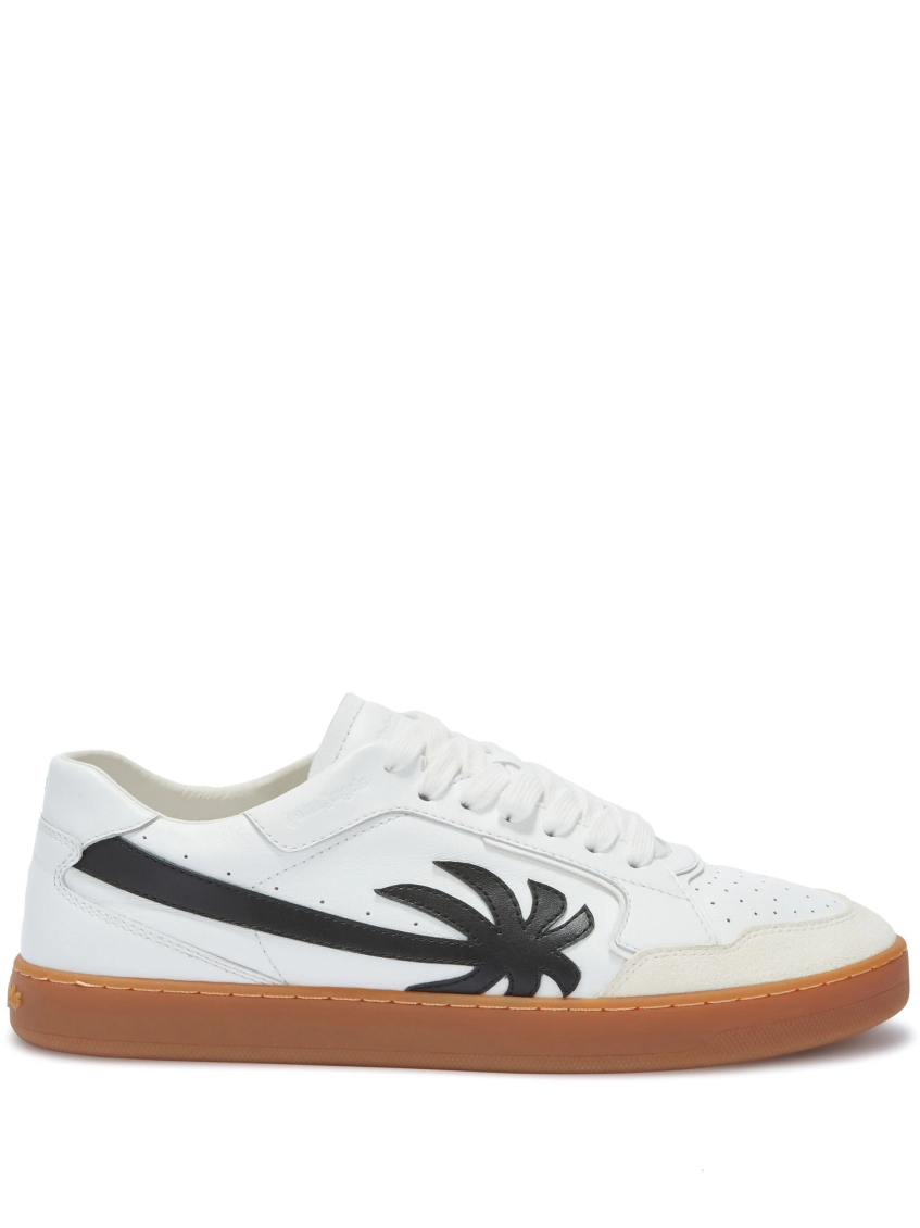 White New Palm Leather Sneakers 1