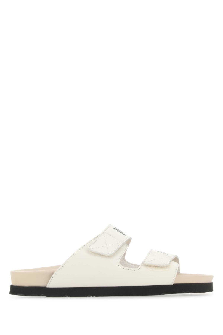 Ivory Leather Sandals 1