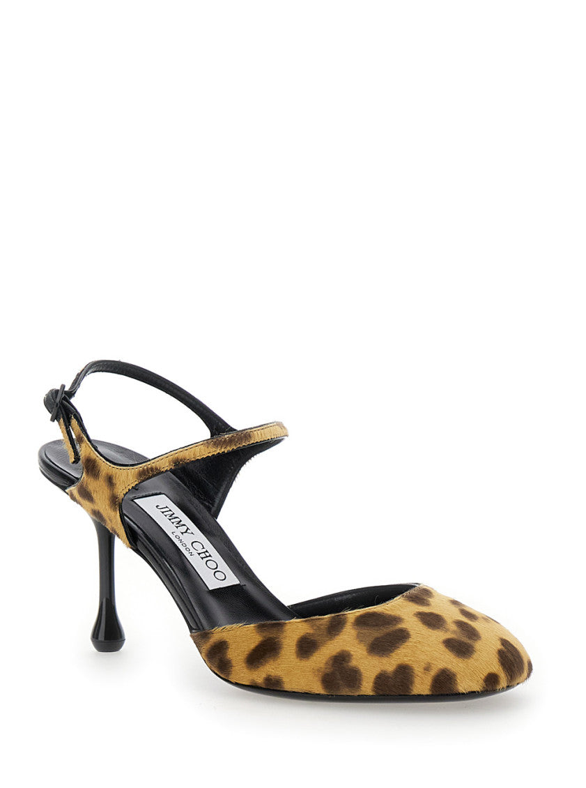Leopard Print Ankle Strap Heels 2