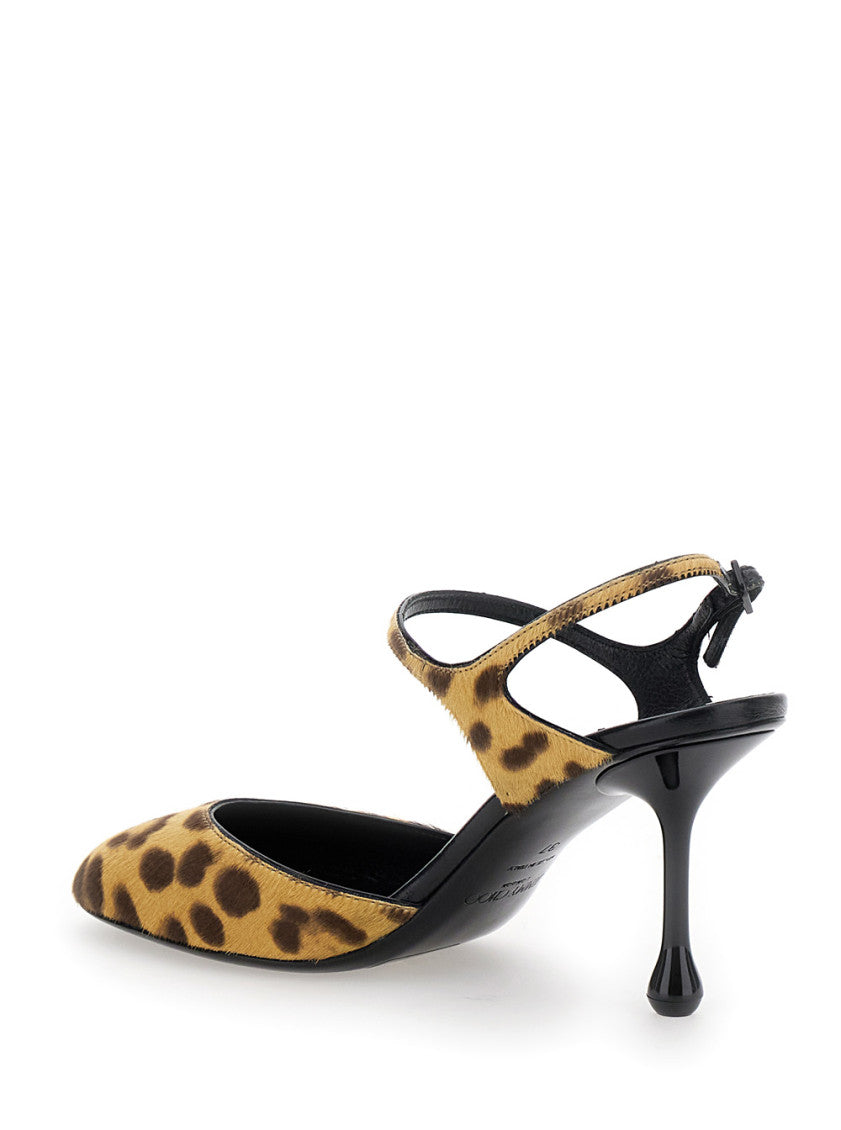 Leopard Print Ankle Strap Heels 3