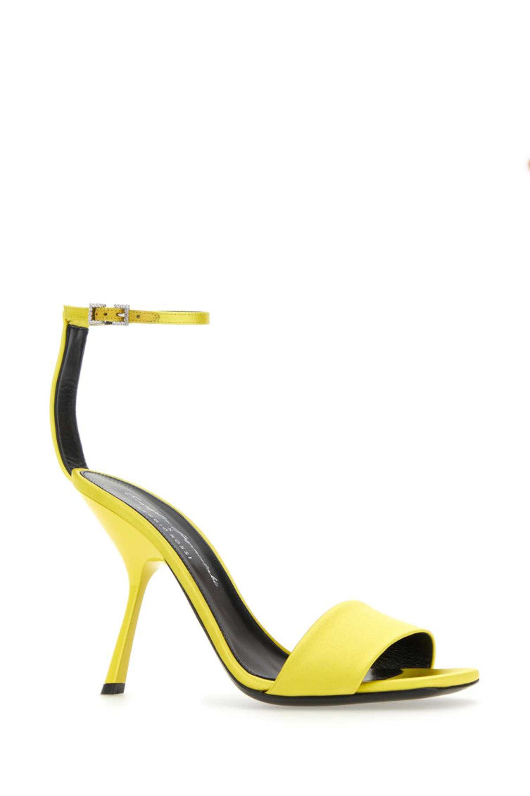 Yellow Satin Heels 2
