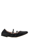 Black Jewel Strap Ballet Flats 1