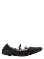 Black Jewel Strap Ballet Flats 1