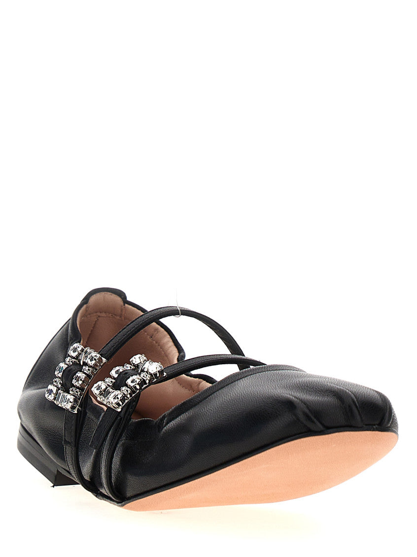 Black Jewel Strap Ballet Flats 2