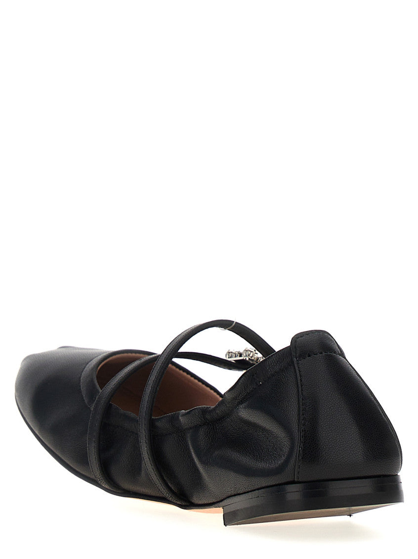 Black Jewel Strap Ballet Flats 3