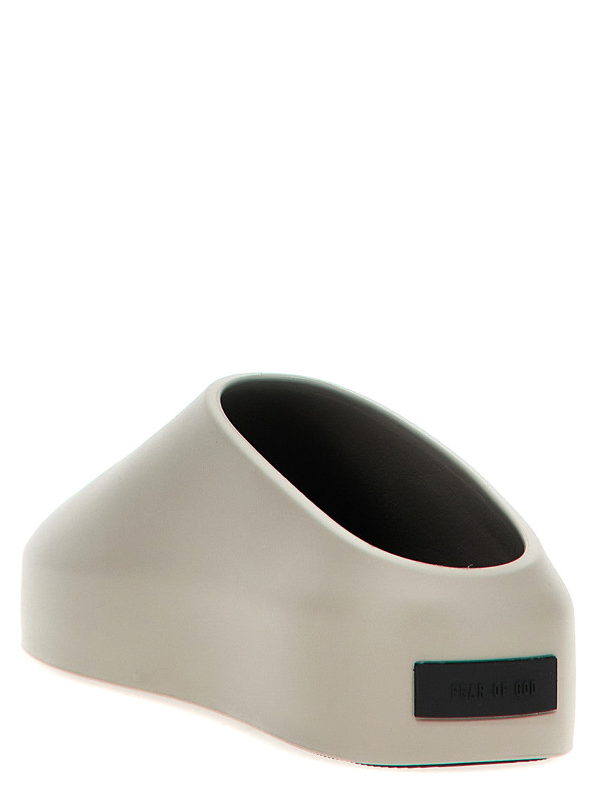 Grey Slip On Slides 3