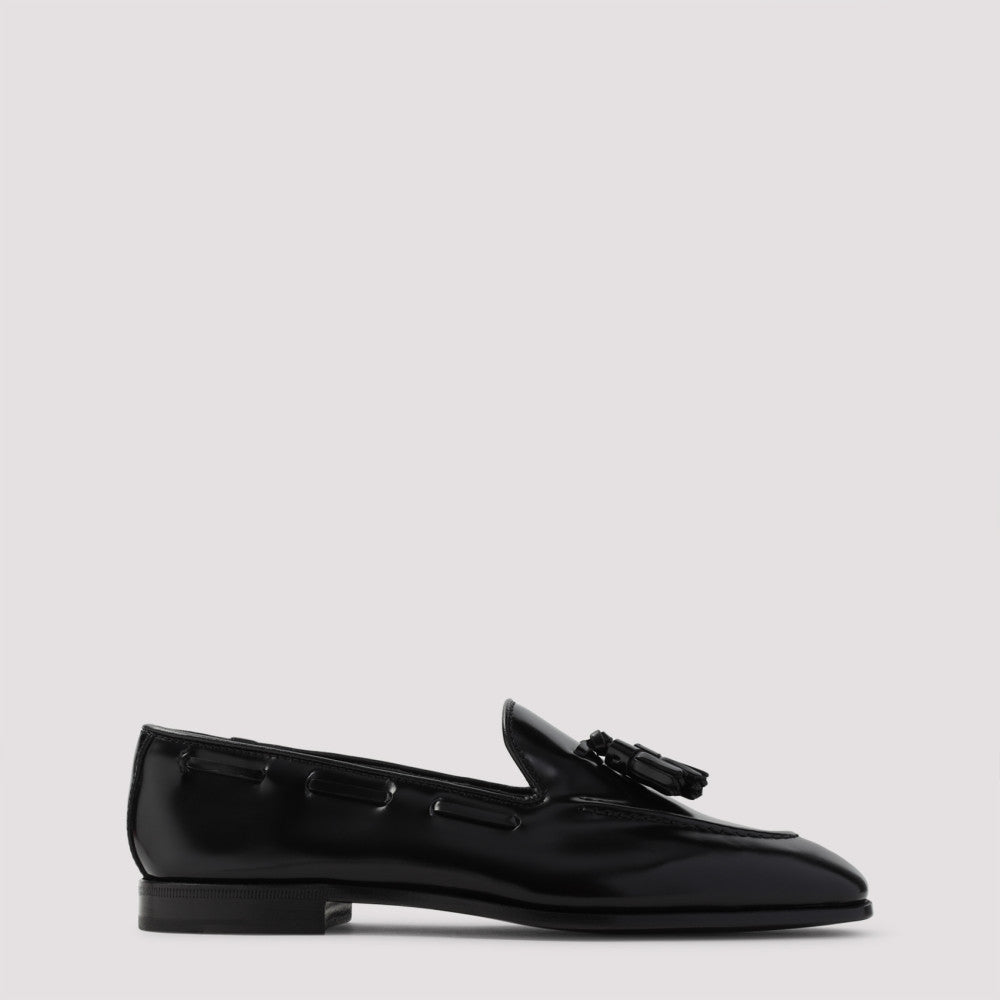 Black Maidstone Leather Loafers 2