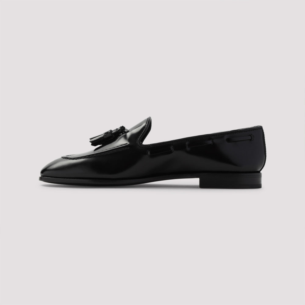 Black Maidstone Leather Loafers 4
