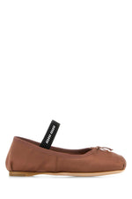 Brown Logo Ballet Flats 1