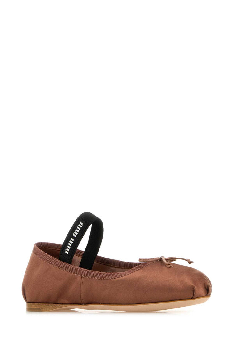 Brown Logo Ballet Flats 2