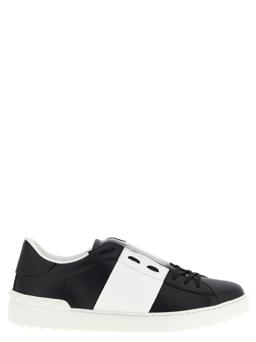BlackWhite Lace Up Sneakers 1