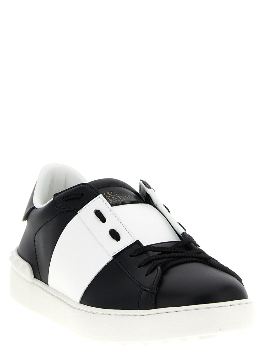 BlackWhite Lace Up Sneakers 2