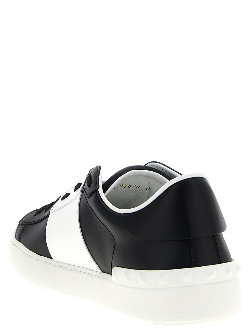 BlackWhite Lace Up Sneakers 3