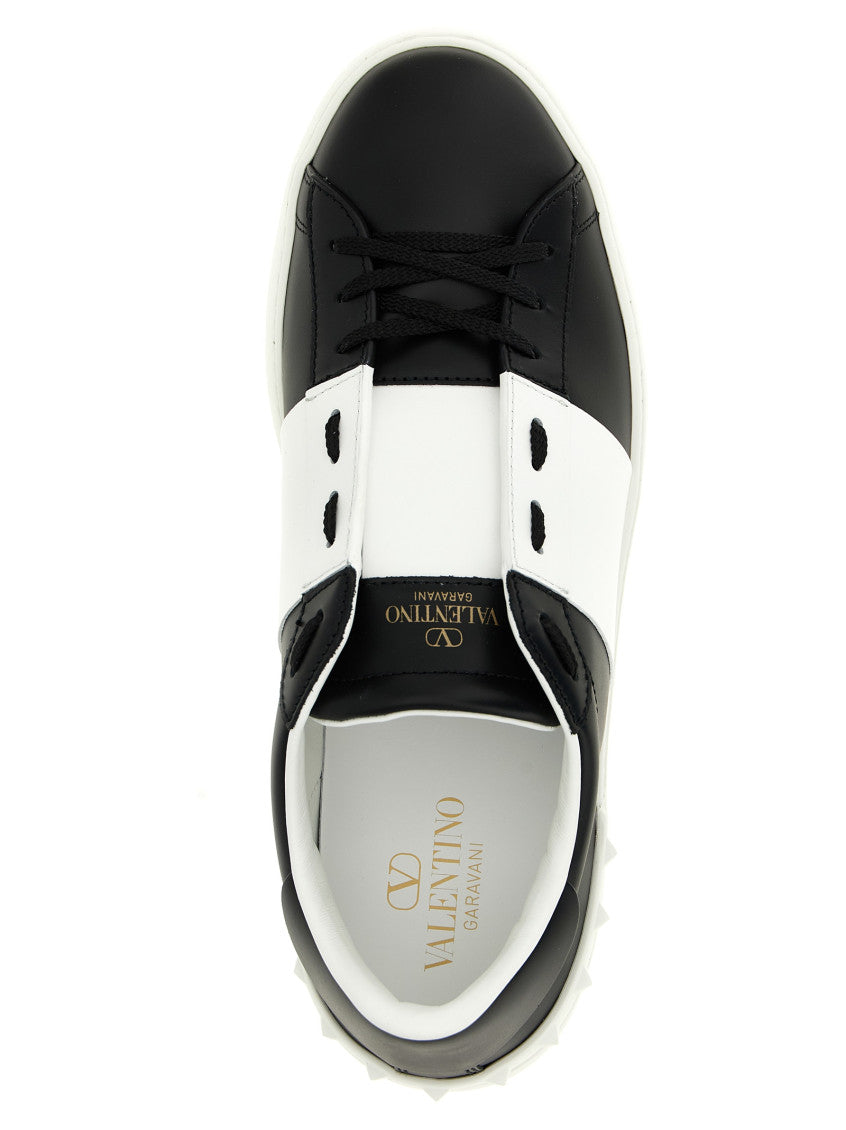 BlackWhite Lace Up Sneakers 4