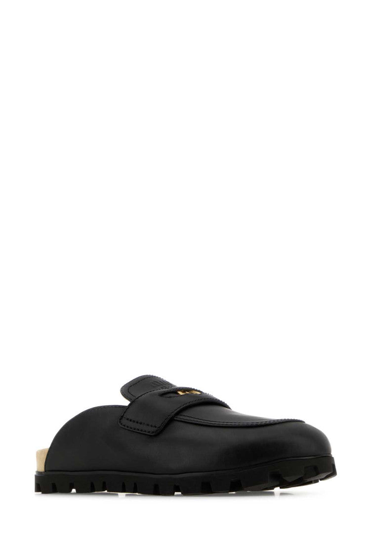 Black Leather Mules 2