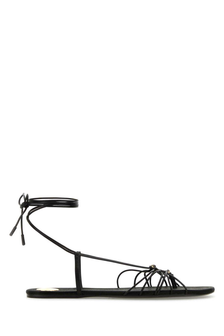Black Leather Sandals 1
