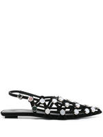 Black Grid Ballet Flats 1
