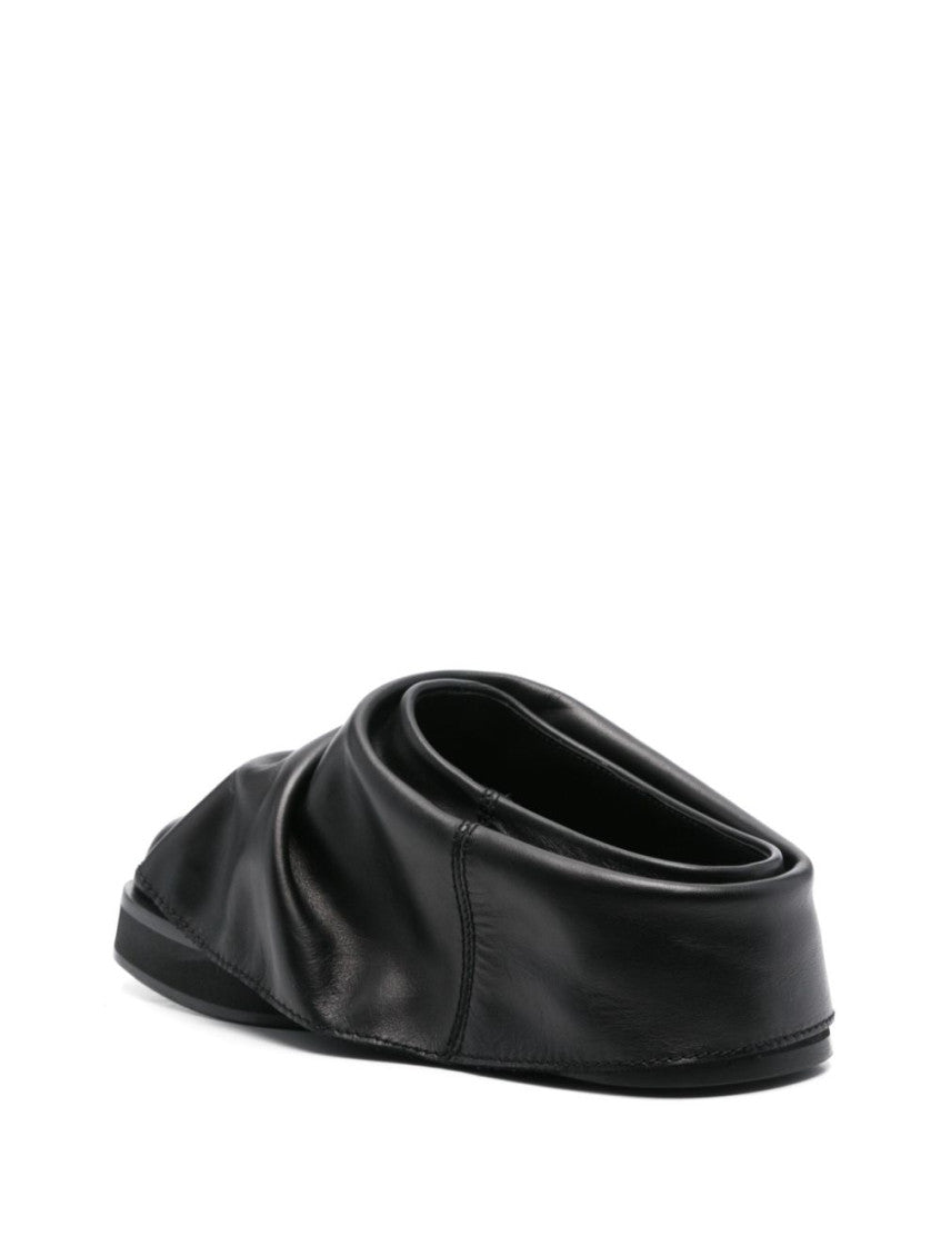Black Leather Mules 2