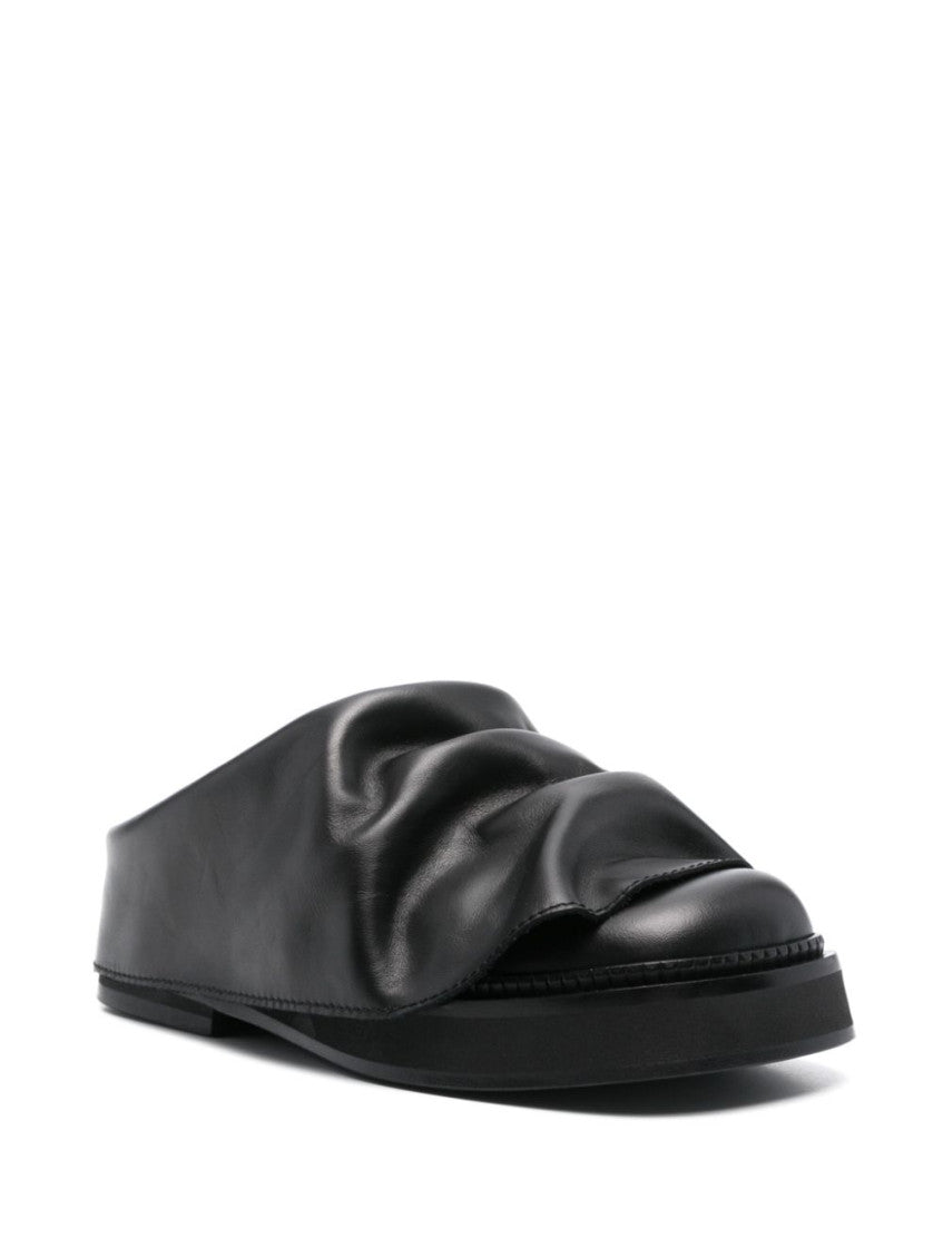 Black Leather Mules 4