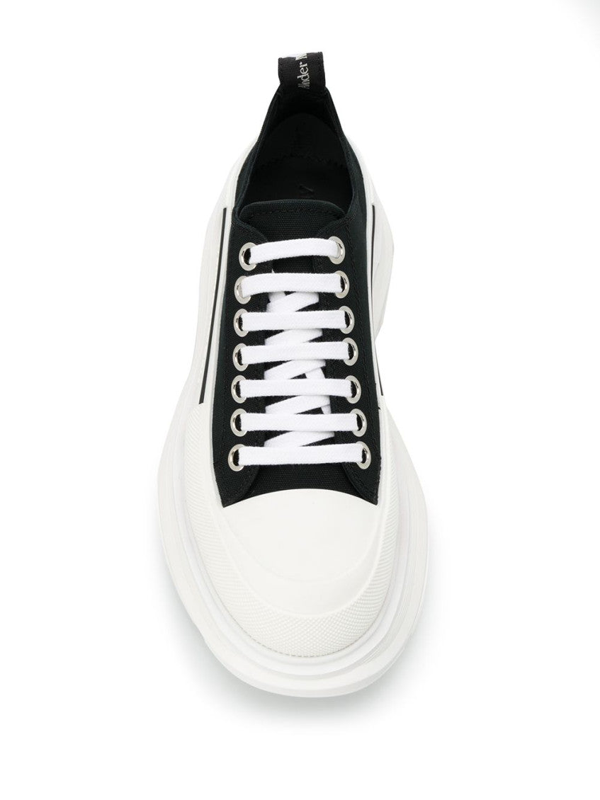 BlackWhite Lace Up Sneakers 2