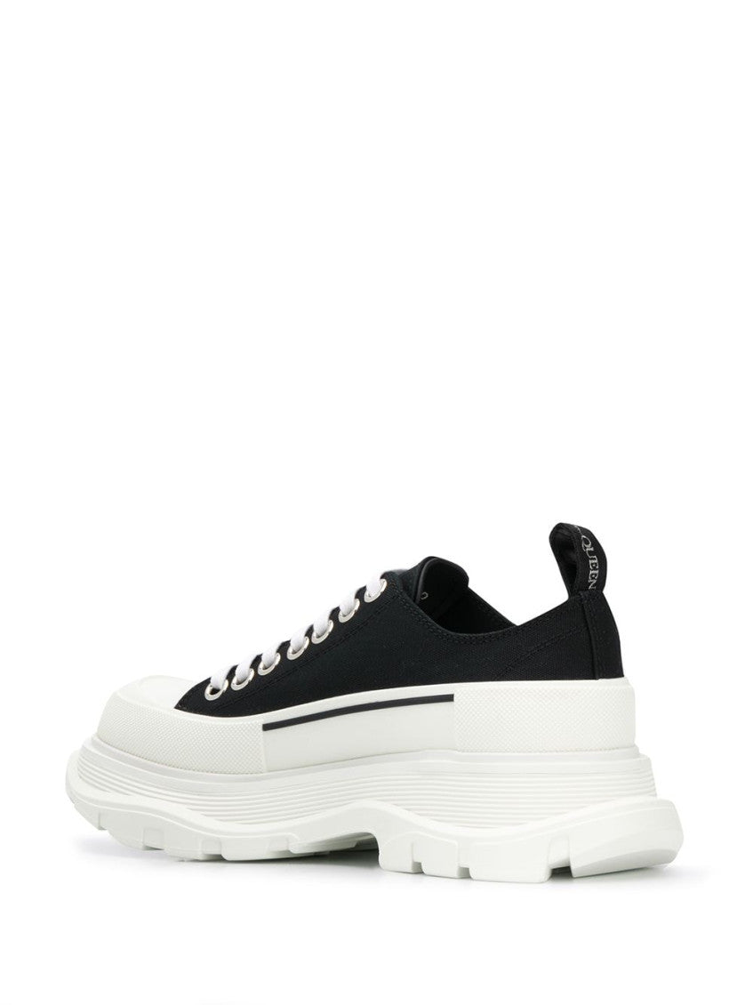 BlackWhite Lace Up Sneakers 3