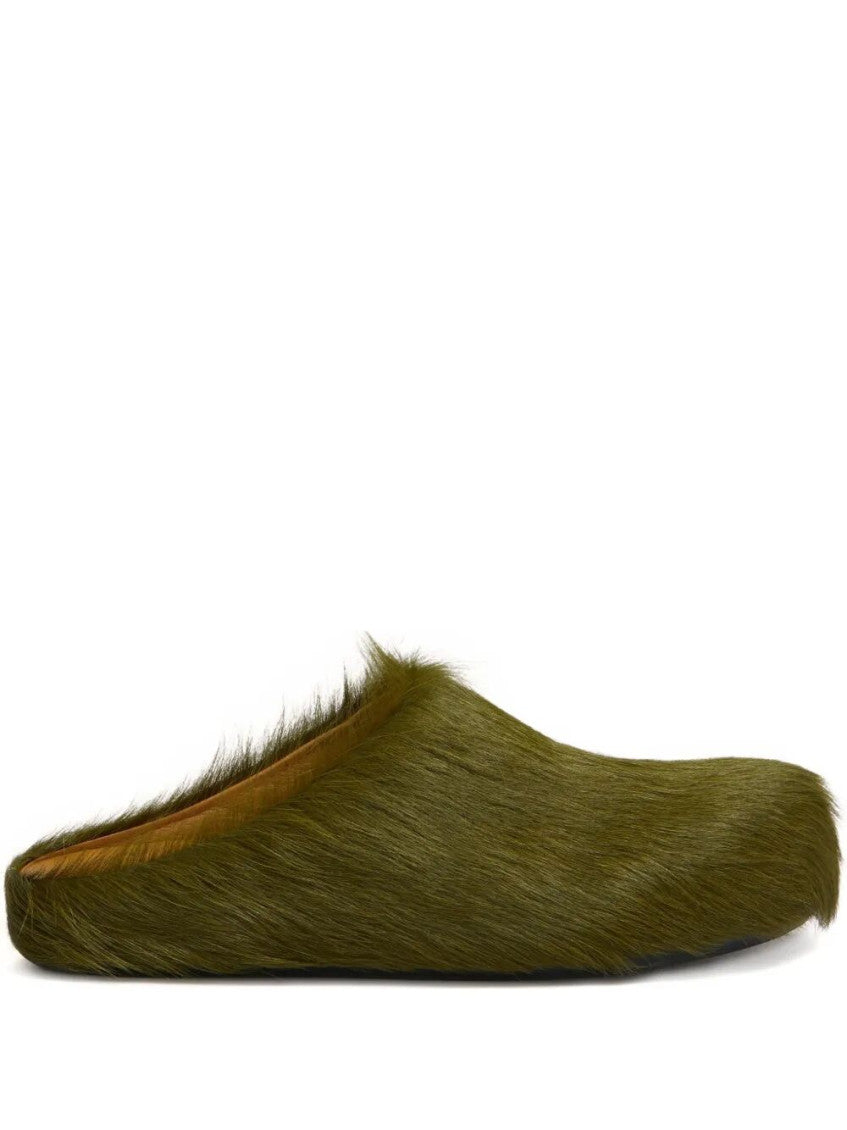 Green Slip On Mules 1