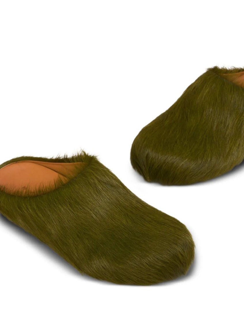 Green Slip On Mules 4