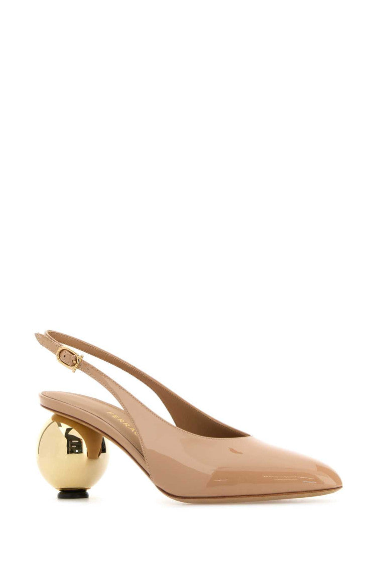 Beige Slingback Pumps 2