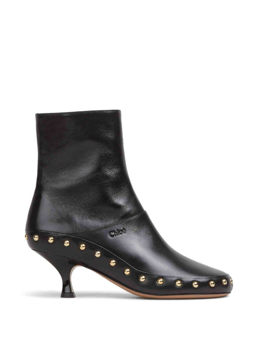 Black Round Toe Boots 1