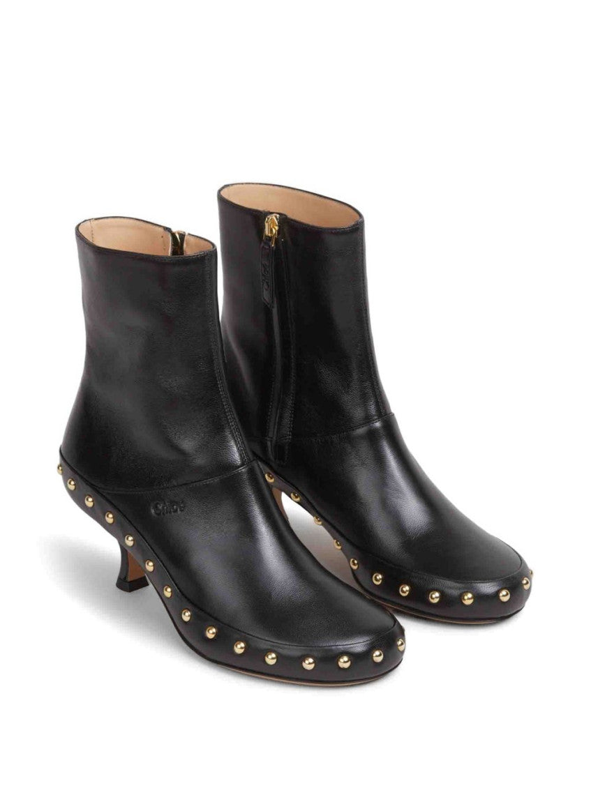 Black Round Toe Boots 2
