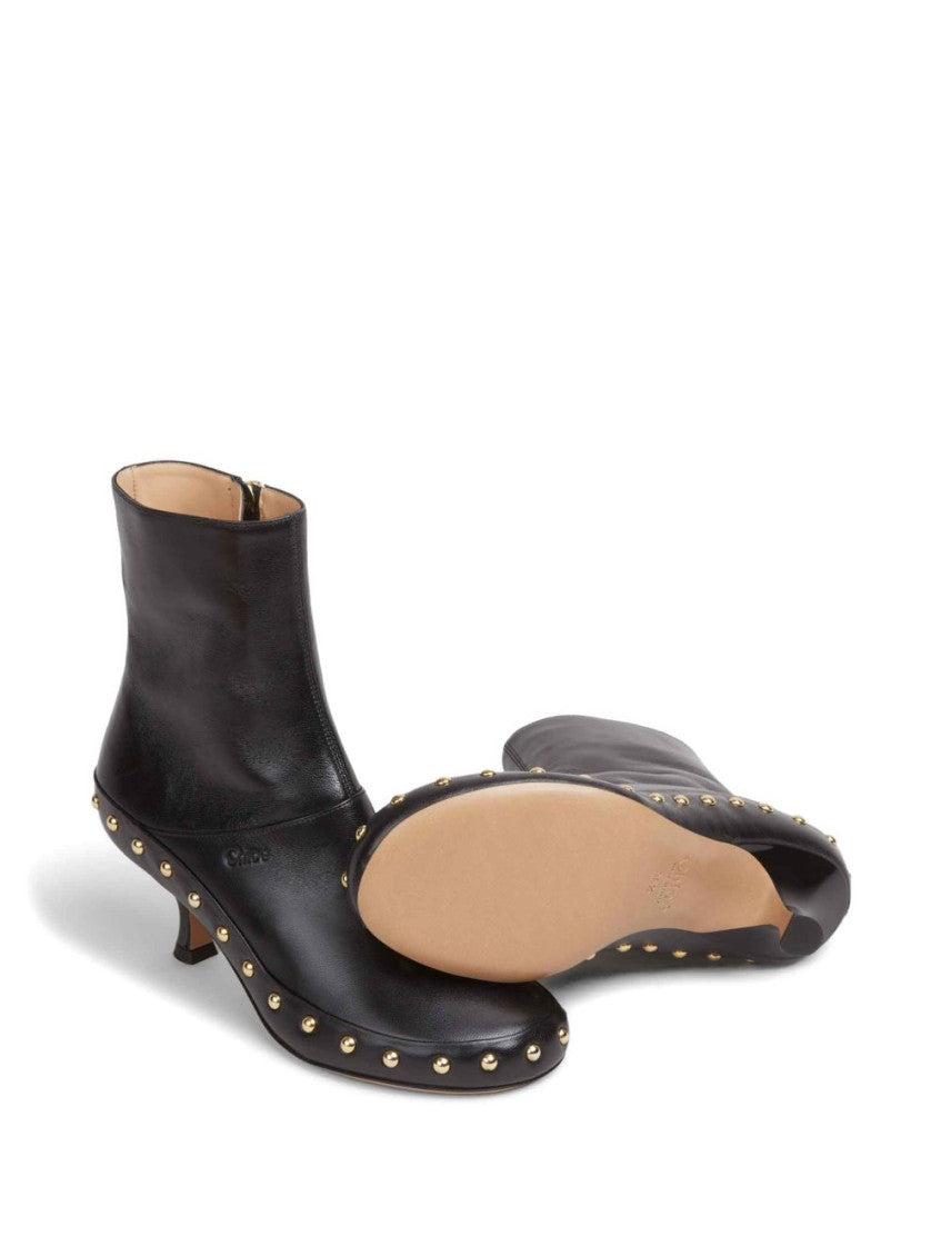 Black Round Toe Boots 3