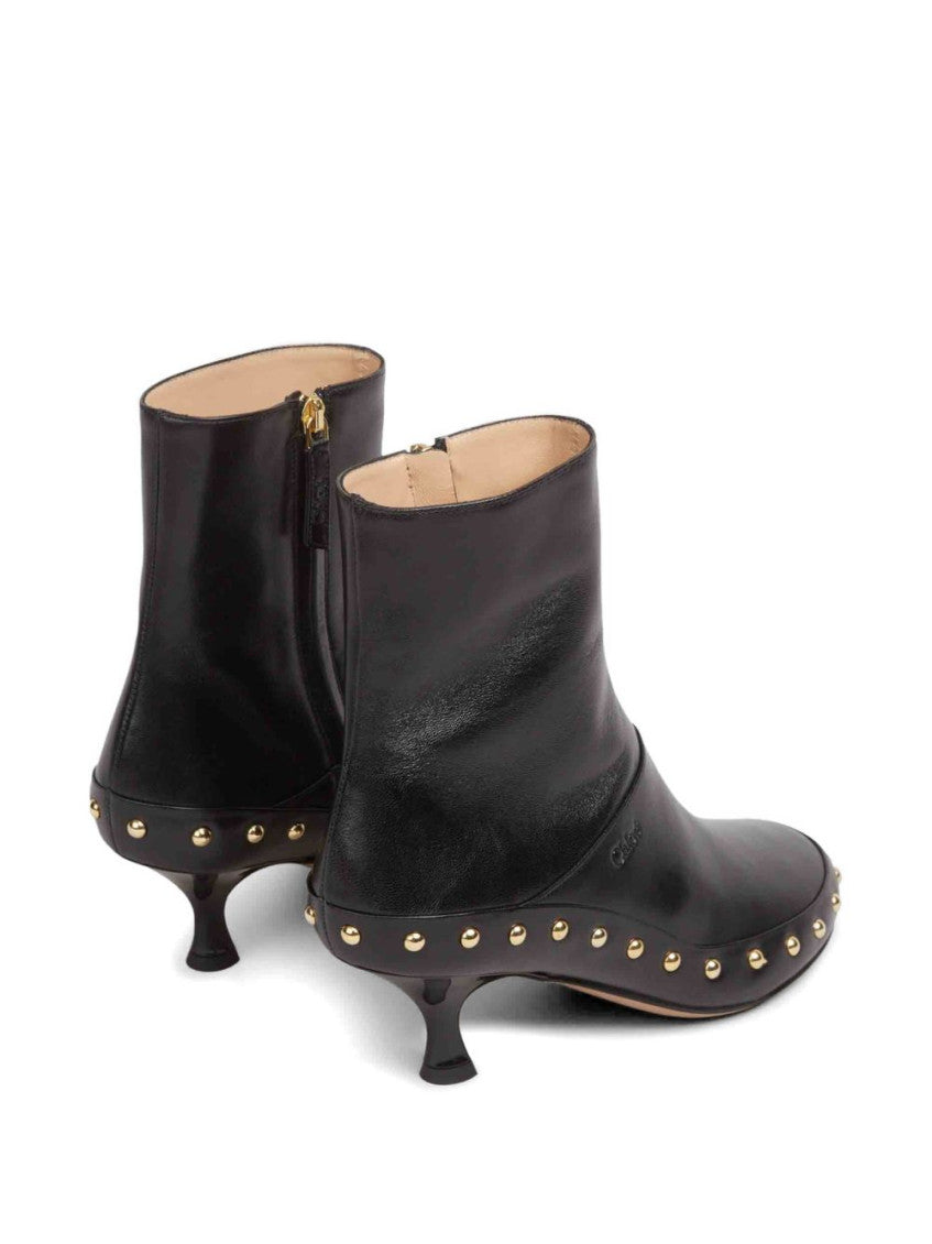 Black Round Toe Boots 5